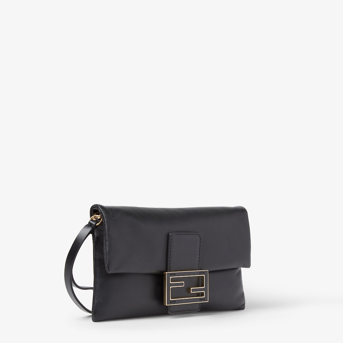 FENDI Mamma Baguette Pouch Black nappa leather clutch - Image 4